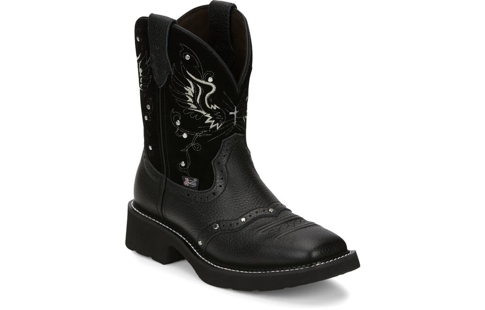 JUSTIN MANDRA BLACK SQ TOE GY9977 Corral Western Wear