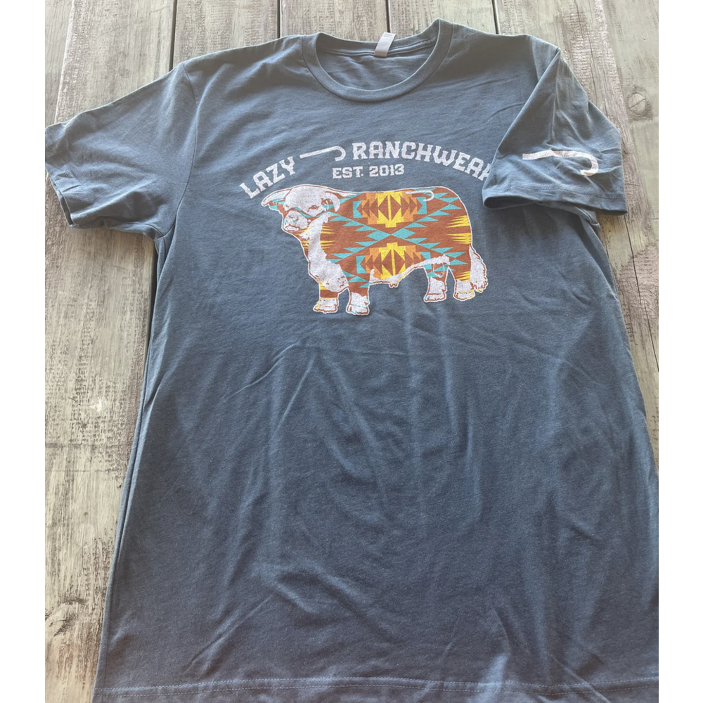 Lazy J Apache Hereford Indigo Tee APACHEHEREFORD Corral Western Wear