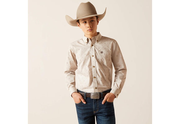 Boys Western Cowboy Snap Shirt ~ TURQ PAISLEY