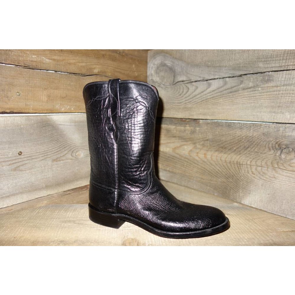 Lucchese | Mirrored-L Dress Sock :: Brown L