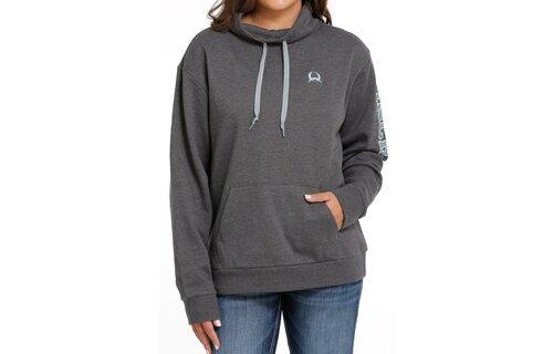 CINCH LADIES GREY HOODIE MAK7904001 Corral Western Wear