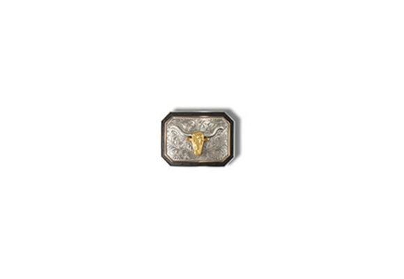 Ariat Men's Longhorn Motif Rectangle Buckle