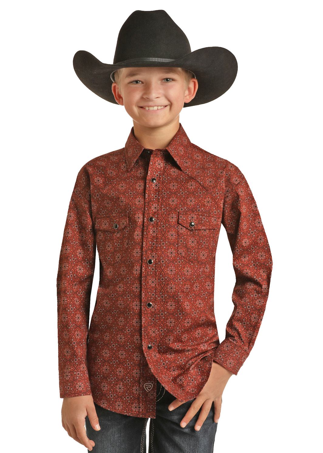Burgundy store cowboy shirt