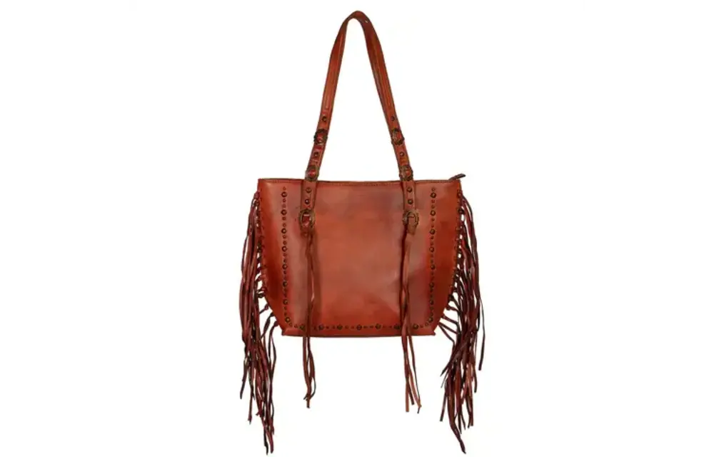 Cowgirl Trendy Western Style Concealed Carry Country Fringe Purse Handbag  Shoulder Bag Wallet Set Brown: Handbags: Amazon.com