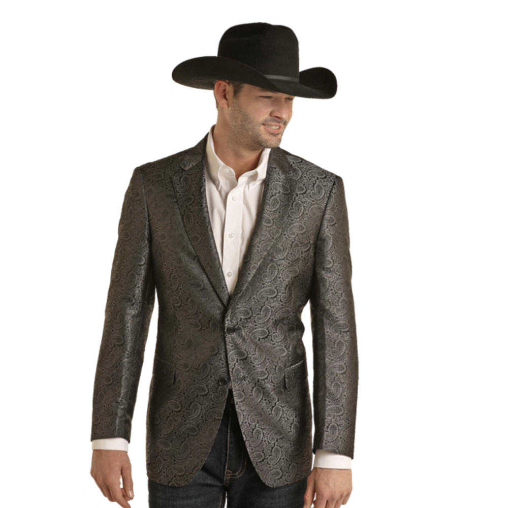 Rock & Roll Men's Charc Jacquard Sports Coat bm96c03634 - Corral ...