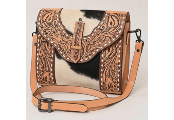 Western Tooled Hair-on Leather Bag Purse | Montana West, American Bling,  Trinity Ranch Western Purses & Bags