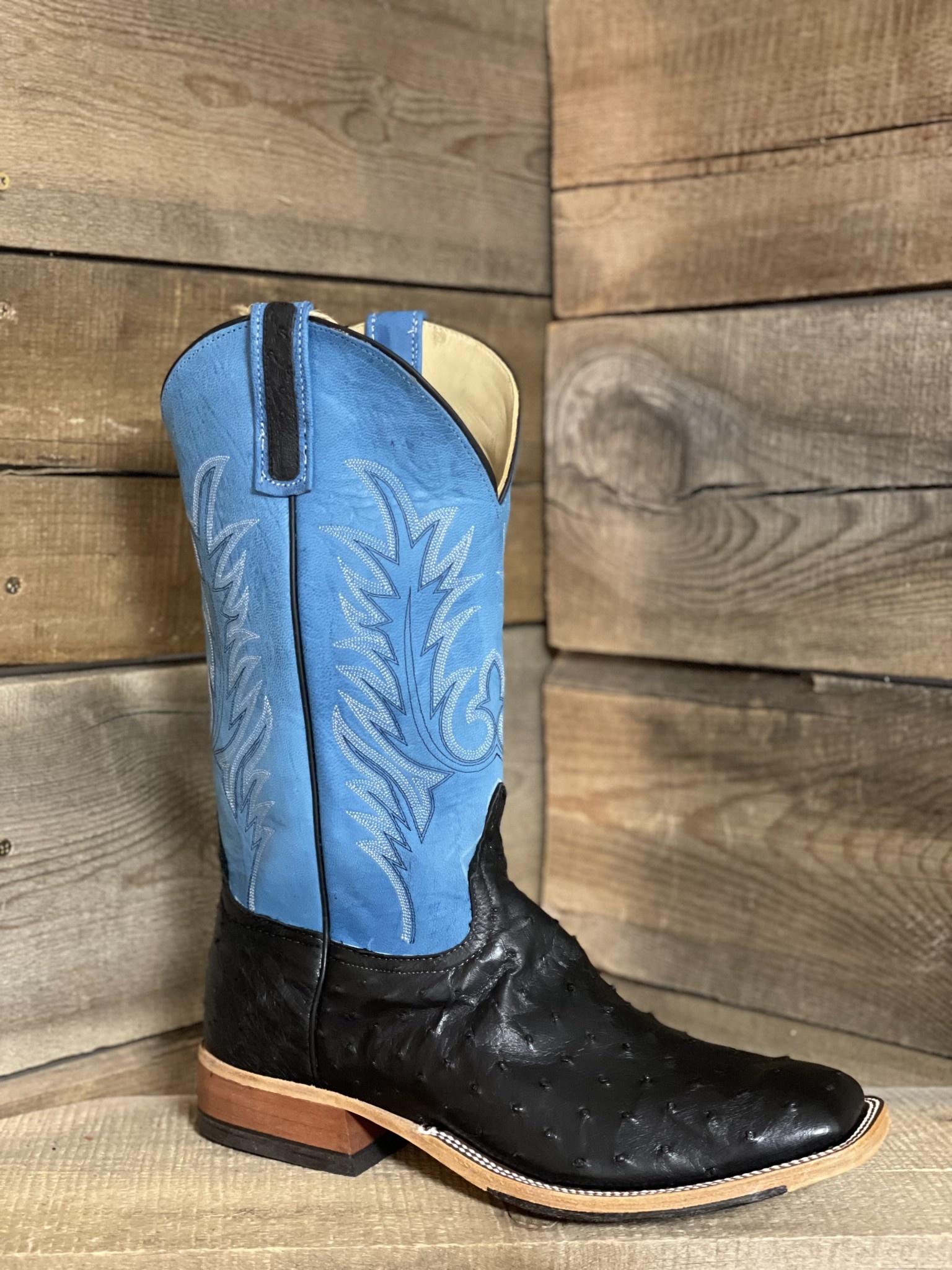 ANDERSON BEAN BLACK FQ OSTRICH 337486 Corral Western Wear