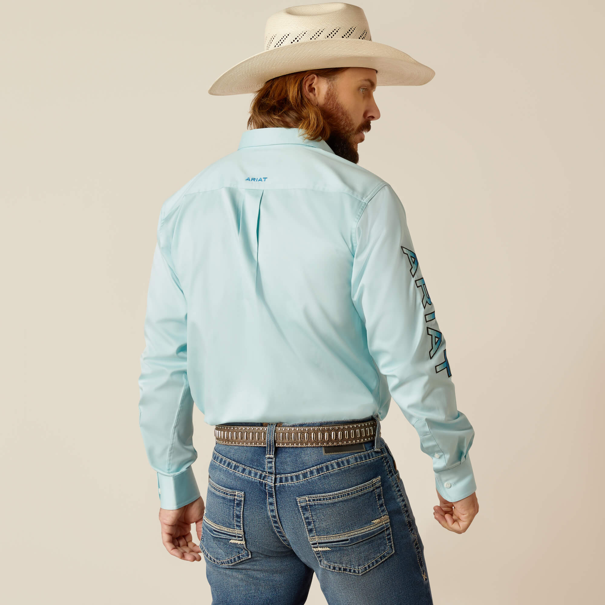 ARIAT TEAM LOGO LIGHT AQUA 10048717 - Corral Western Wear