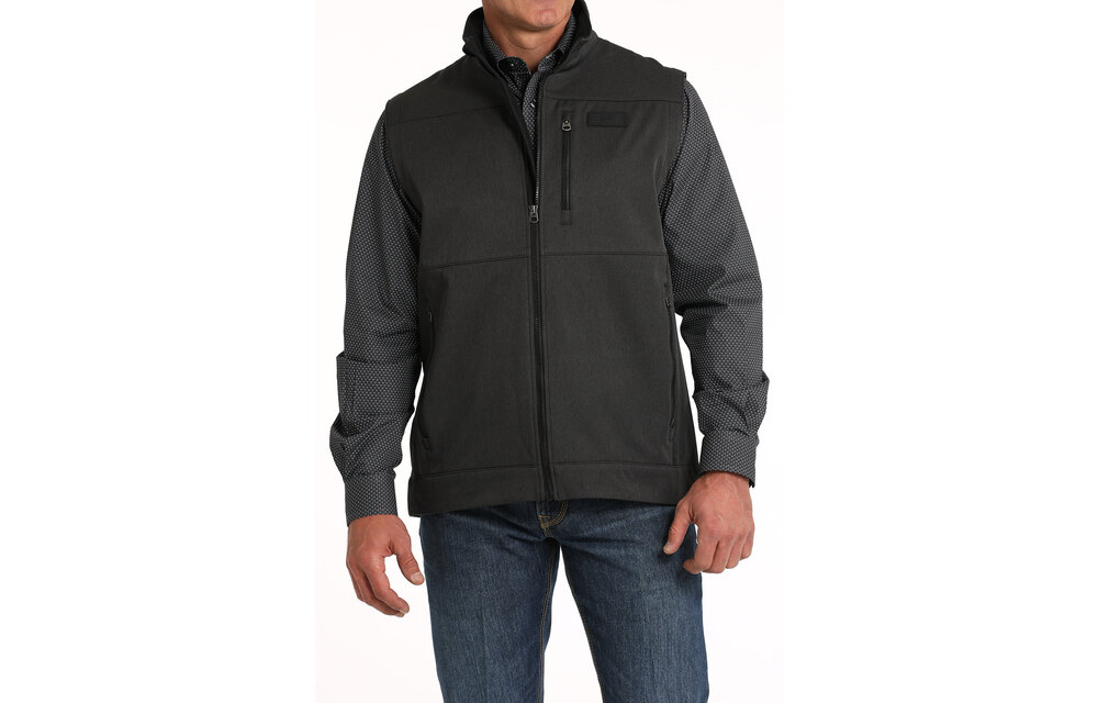 CINCH MENS BONDED VEST BLACK MWV1515019 Corral Western Wear