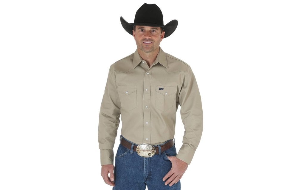 Wrangler Men's Wrangler Authentic Cowboy Cut Snap Front Work Shirt MS70319  - Corral Western Wear