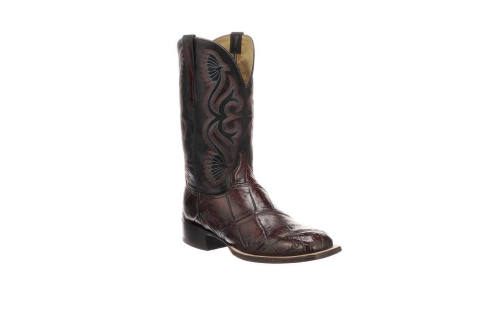 LUCCHESE ROY GIANT GATOR BLK CHERRY 