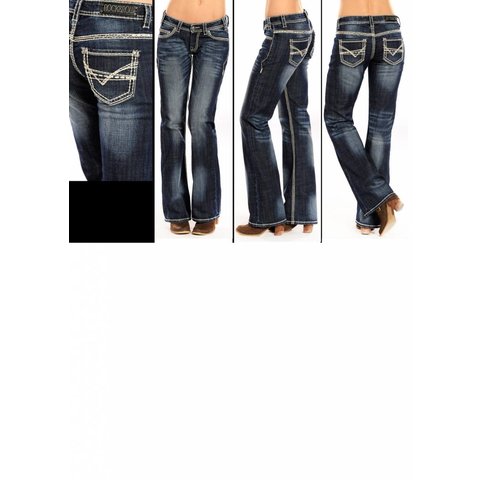 rock and roll cowgirl riding jeans