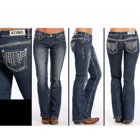 rock and roll cowgirl riding jeans