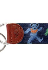 Smather's & Branson Key Fob Dancing Bears Navy