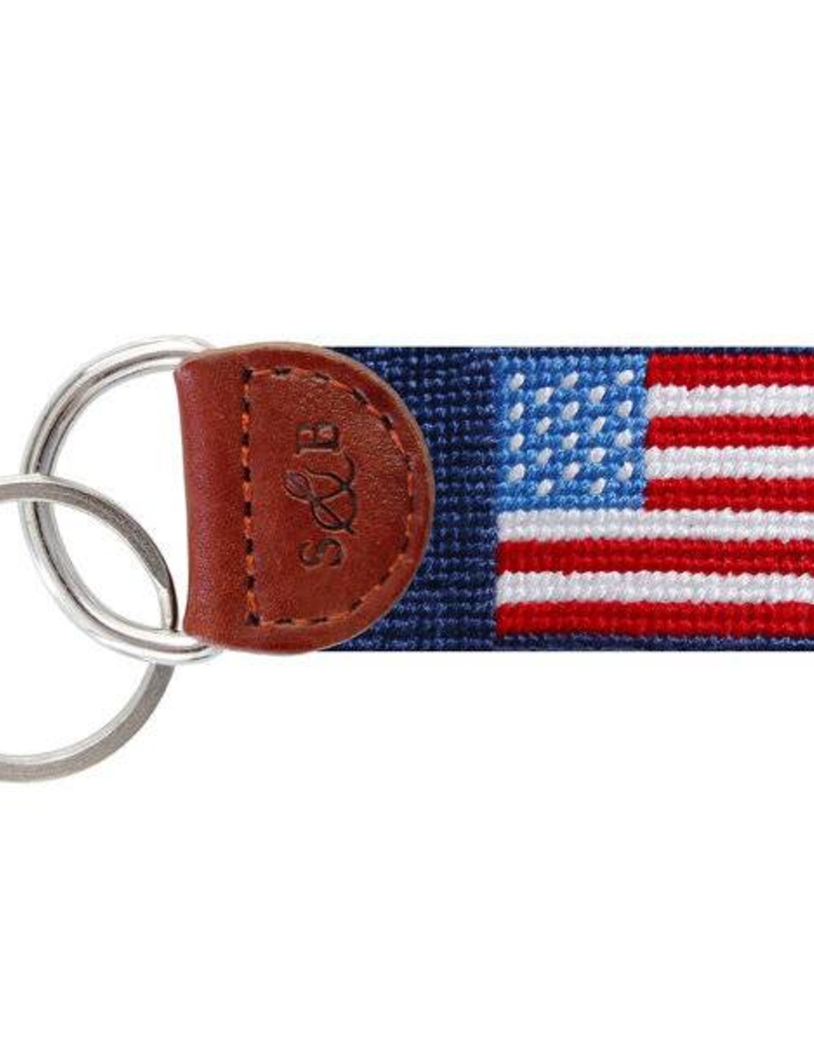 Smather's & Branson Key Fob American Flag Navy