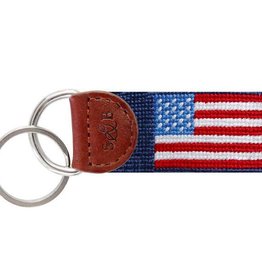 Smather's & Branson Key Fob American Flag Navy