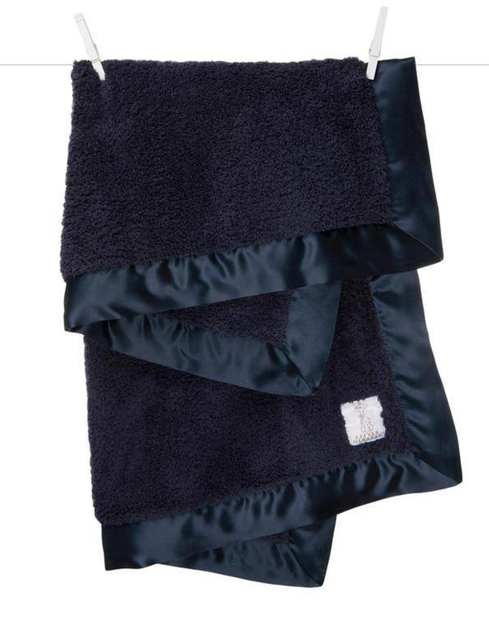 Little Giraffe Chenille Blanket Denim