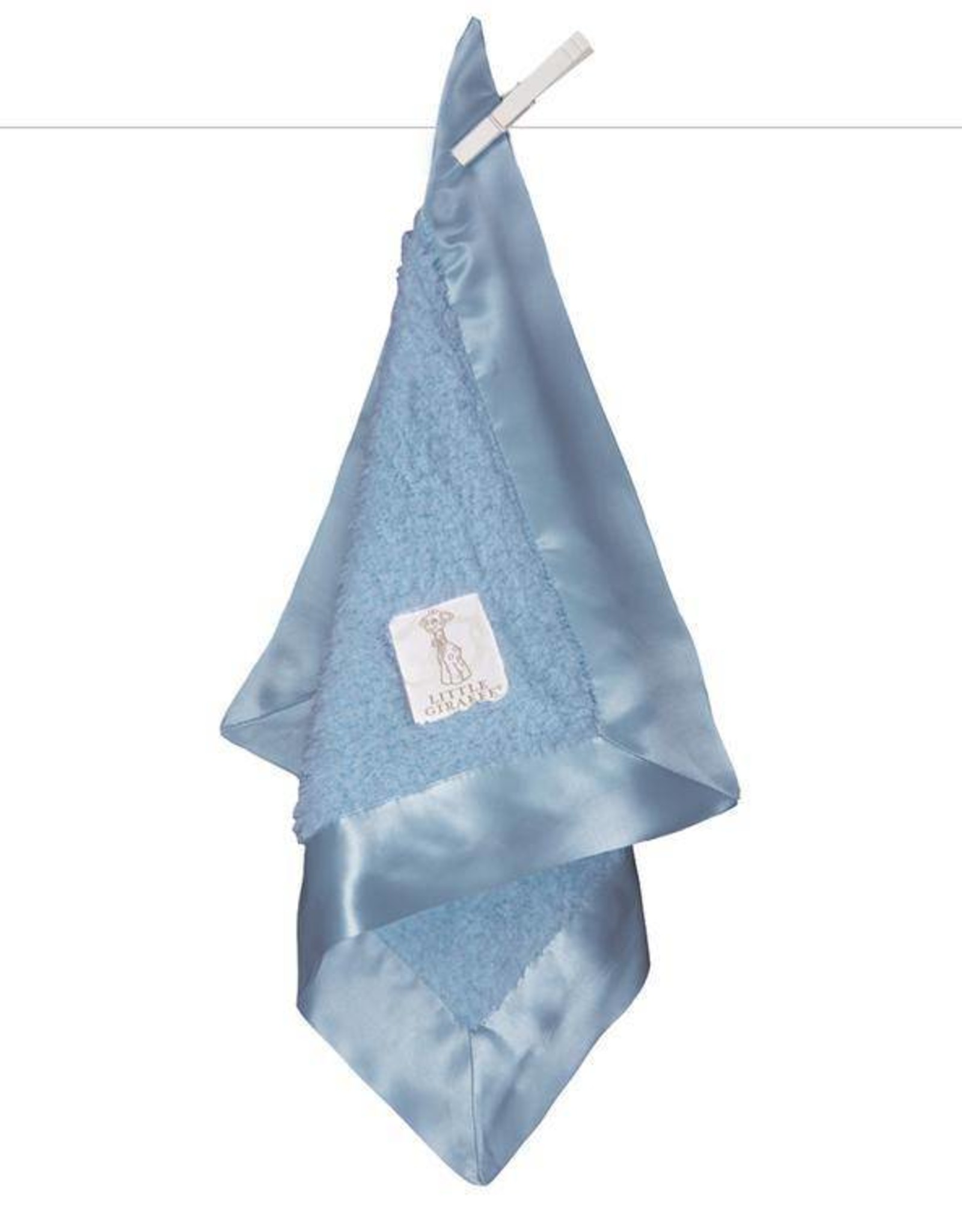 Little Giraffe Chenille Blanky Cornflower