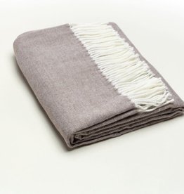 A Soft Idea Herringbone Throw Taupe