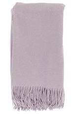 Alashan Cashmere Co. Merino/Cashmere Ripple Finish Throw Platinum