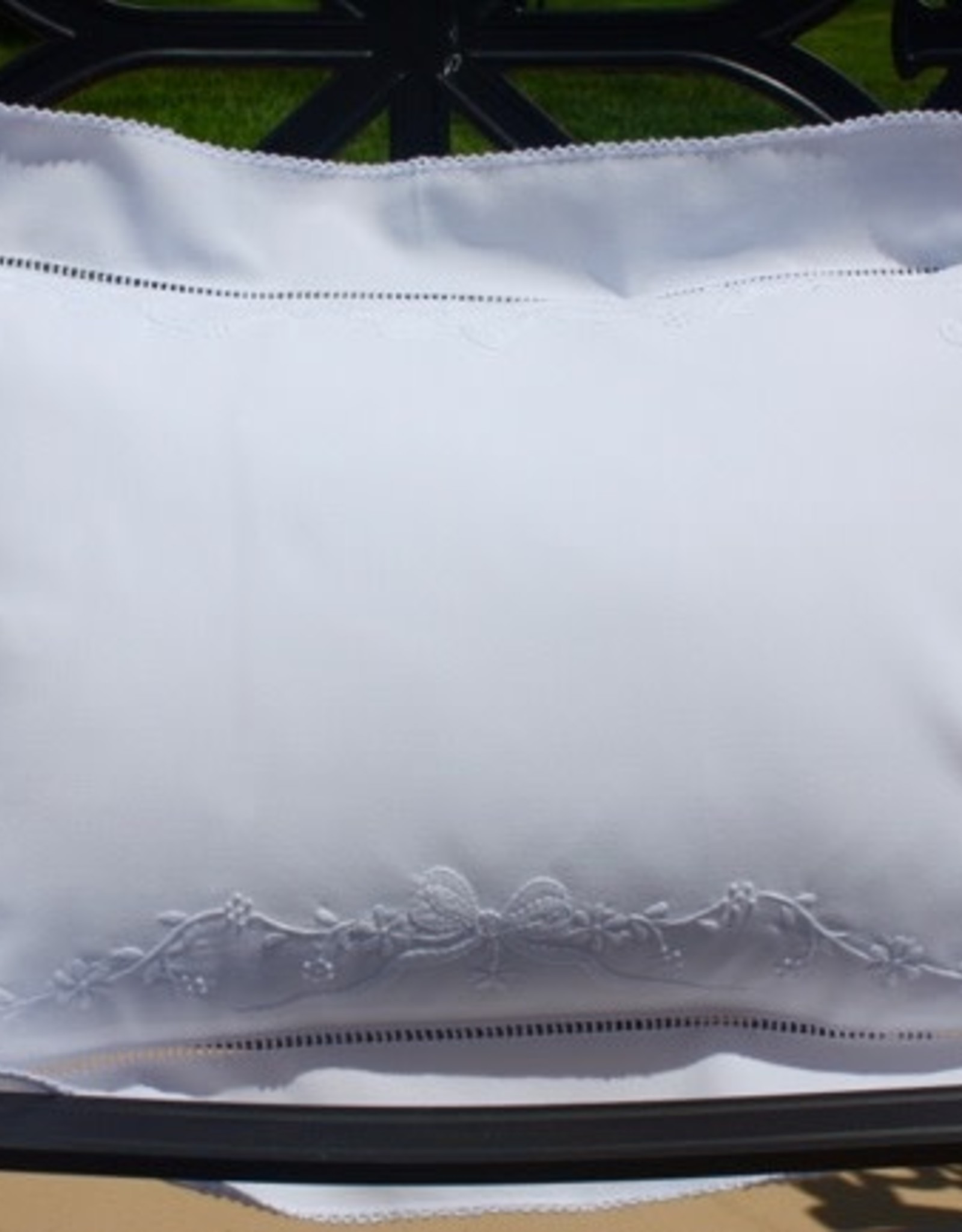 Pillow Spring Garden White Embroidery