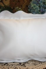 Pillow 2-Tone White Waves Blue Piping