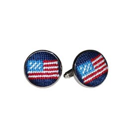 Smather's & Branson Cuff Links American Flag Navy