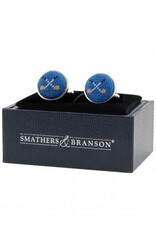 Smather's & Branson Cuff links Golf Clubs Blueberry