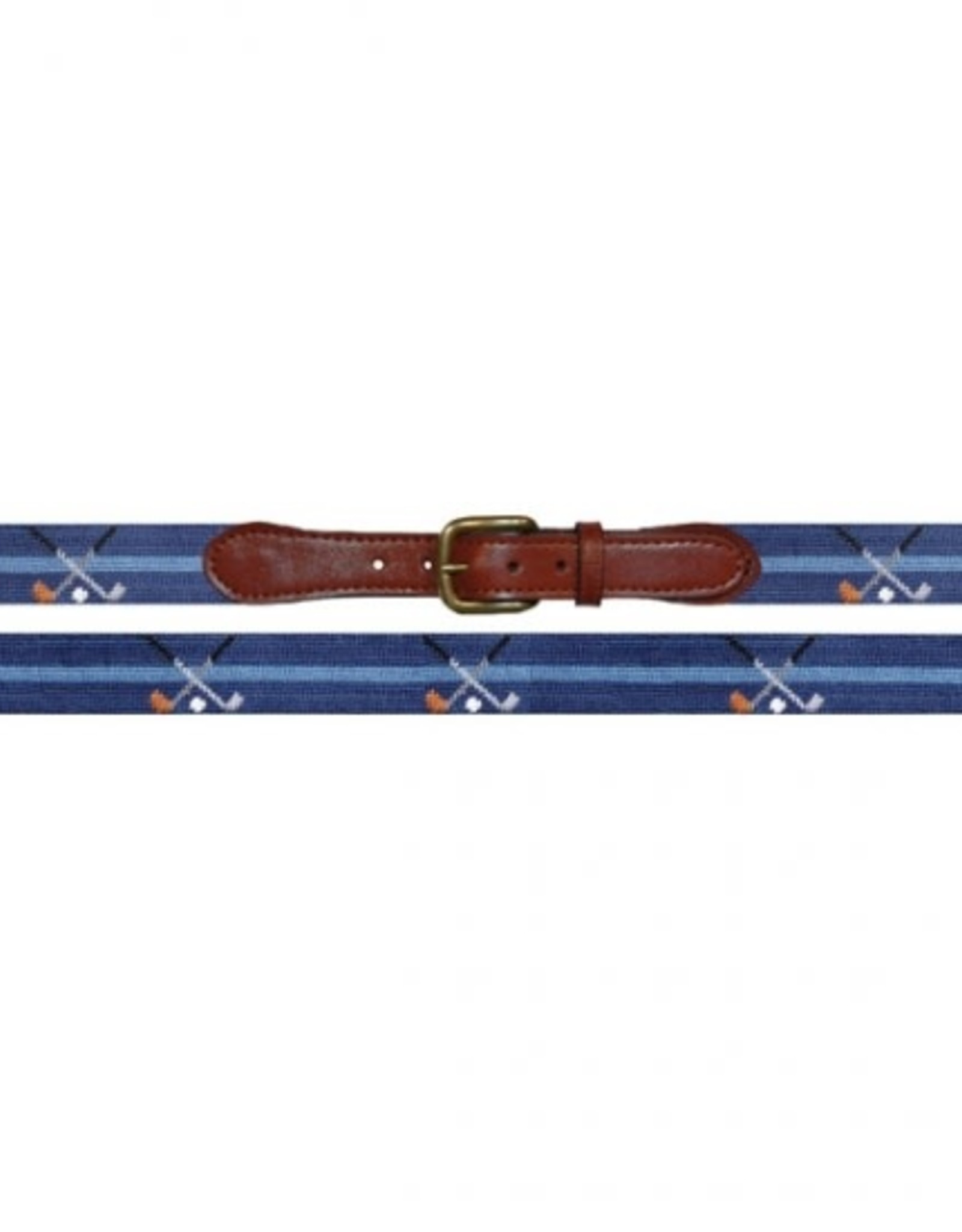 Smather's & Branson Belt Crossed Clubs Navy