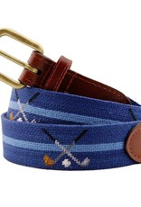 Smather's & Branson Belt Crossed Clubs Navy