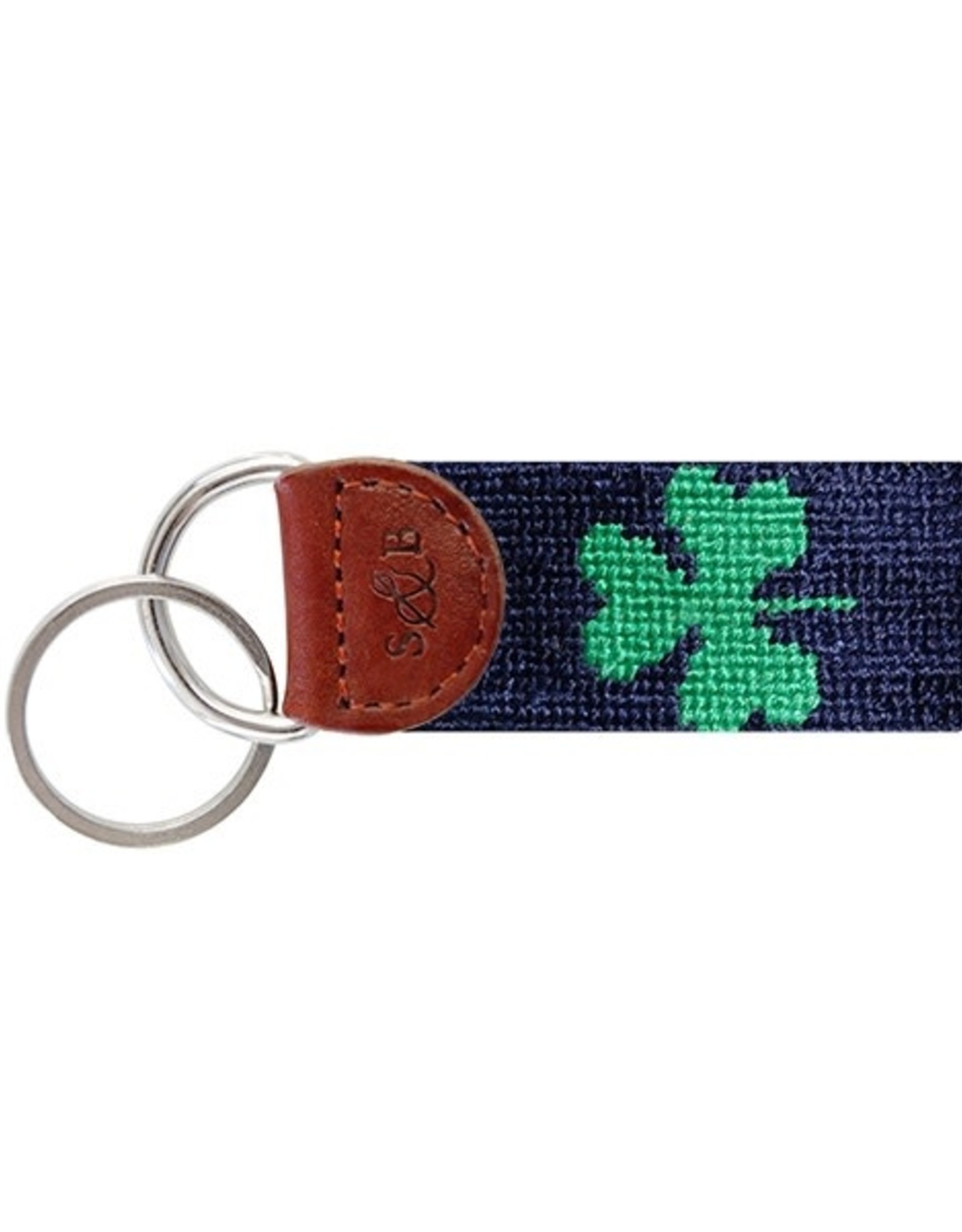 Smather's & Branson Key Fob Shamrock Navy