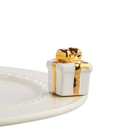 Nora Fleming Mini Golden Wishes White Gift