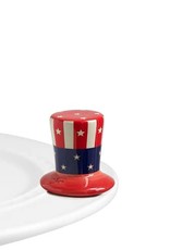 Nora Fleming Mini Home of the Free Uncle Sam Hat