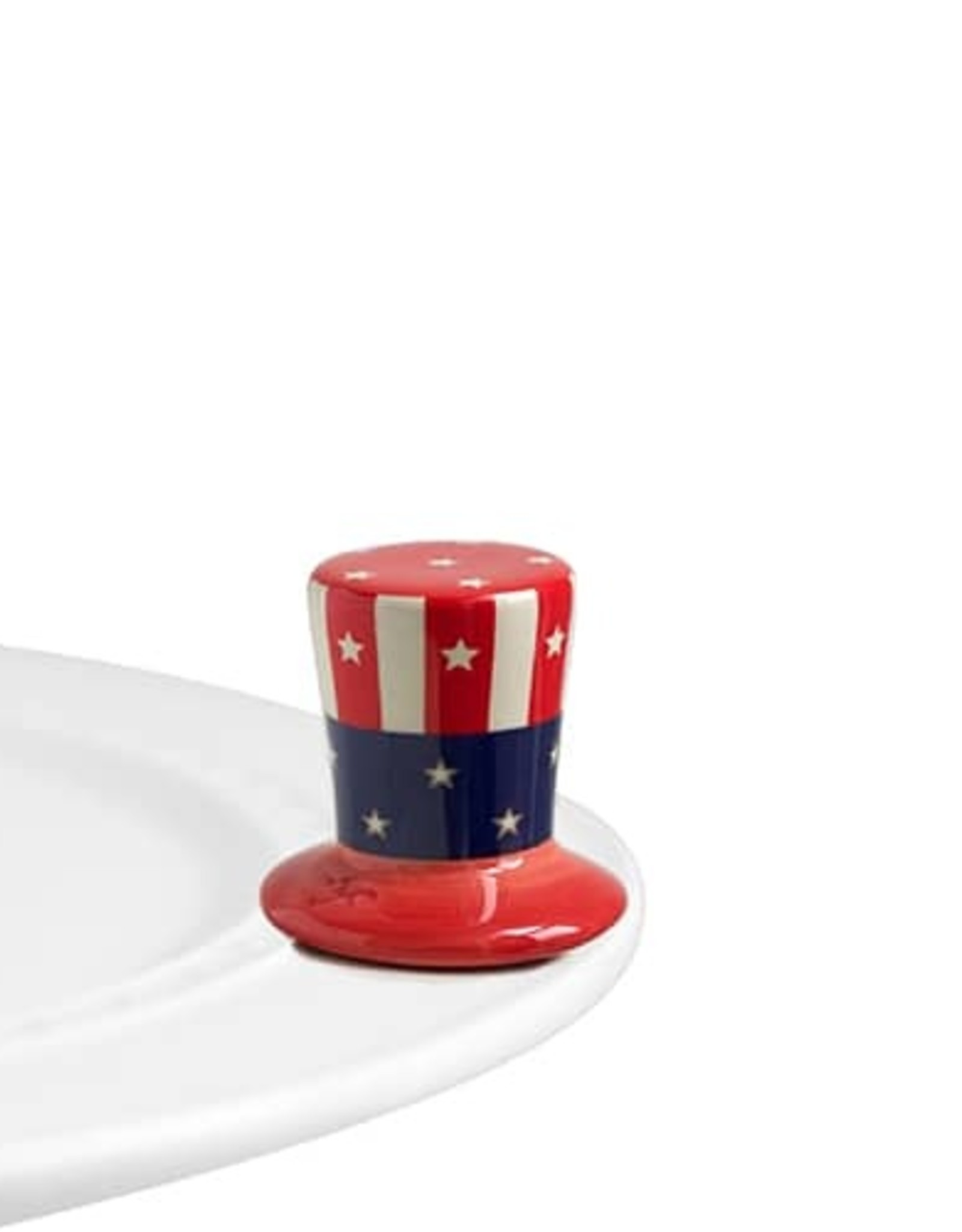 Nora Fleming Mini Home of the Free Uncle Sam Hat