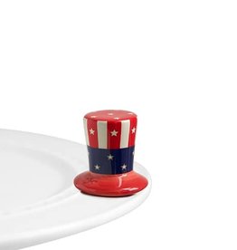 Nora Fleming Mini Home of the Free Uncle Sam Hat