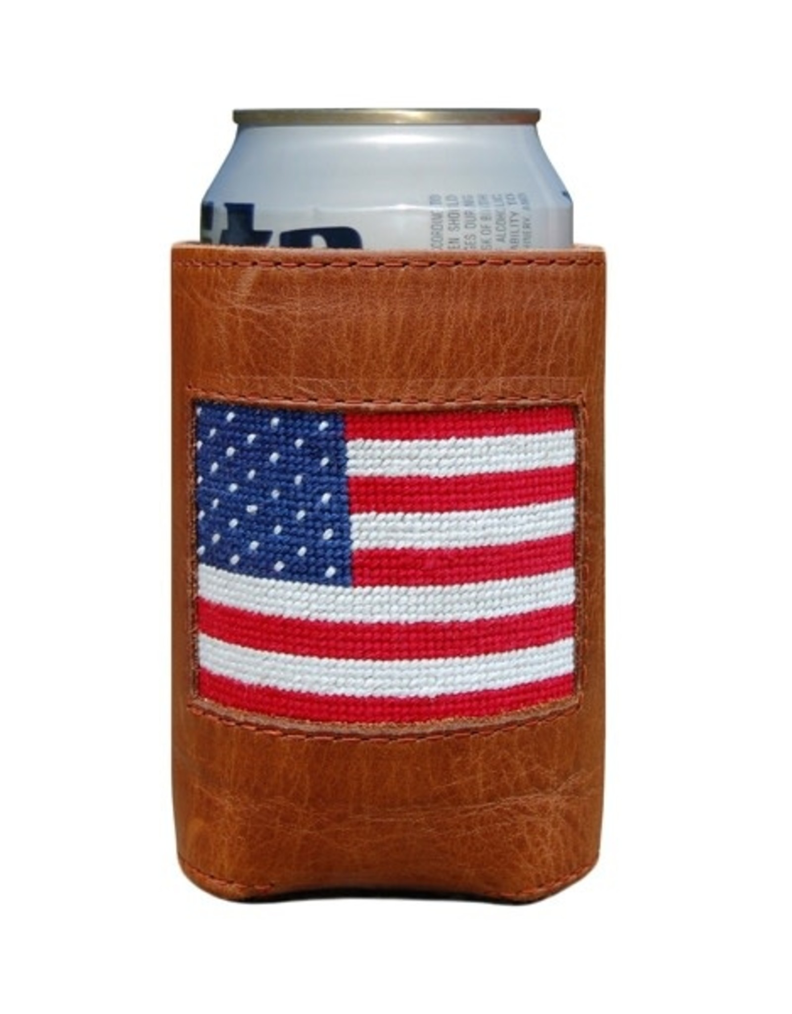 Smather's & Branson Can Cooler American Flag