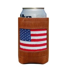 Smather's & Branson Can Cooler American Flag