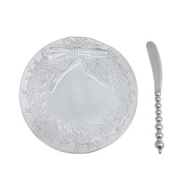 Mariposa Wreath Canape Plate & Beaded Spreader