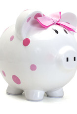 Child to Cherish Bank White Multi Dot Pink