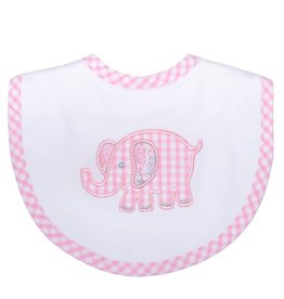 Three Marthas Basic Bib Pink Elephant