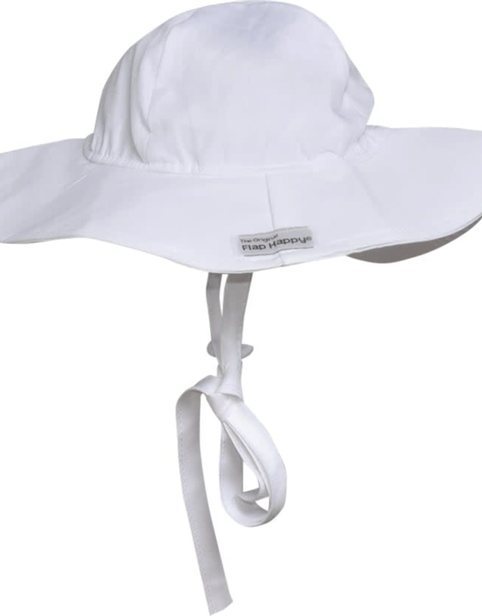 Flap Happy White Poplin Floppy Hat
