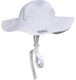 Flap Happy White Poplin Floppy Hat