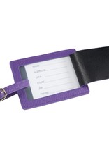 Brouk & Co Stanford Leather Luggage Tag Purple xx