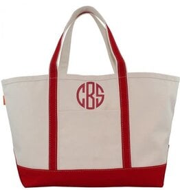CB Station Large Canvas Boat Tote Red