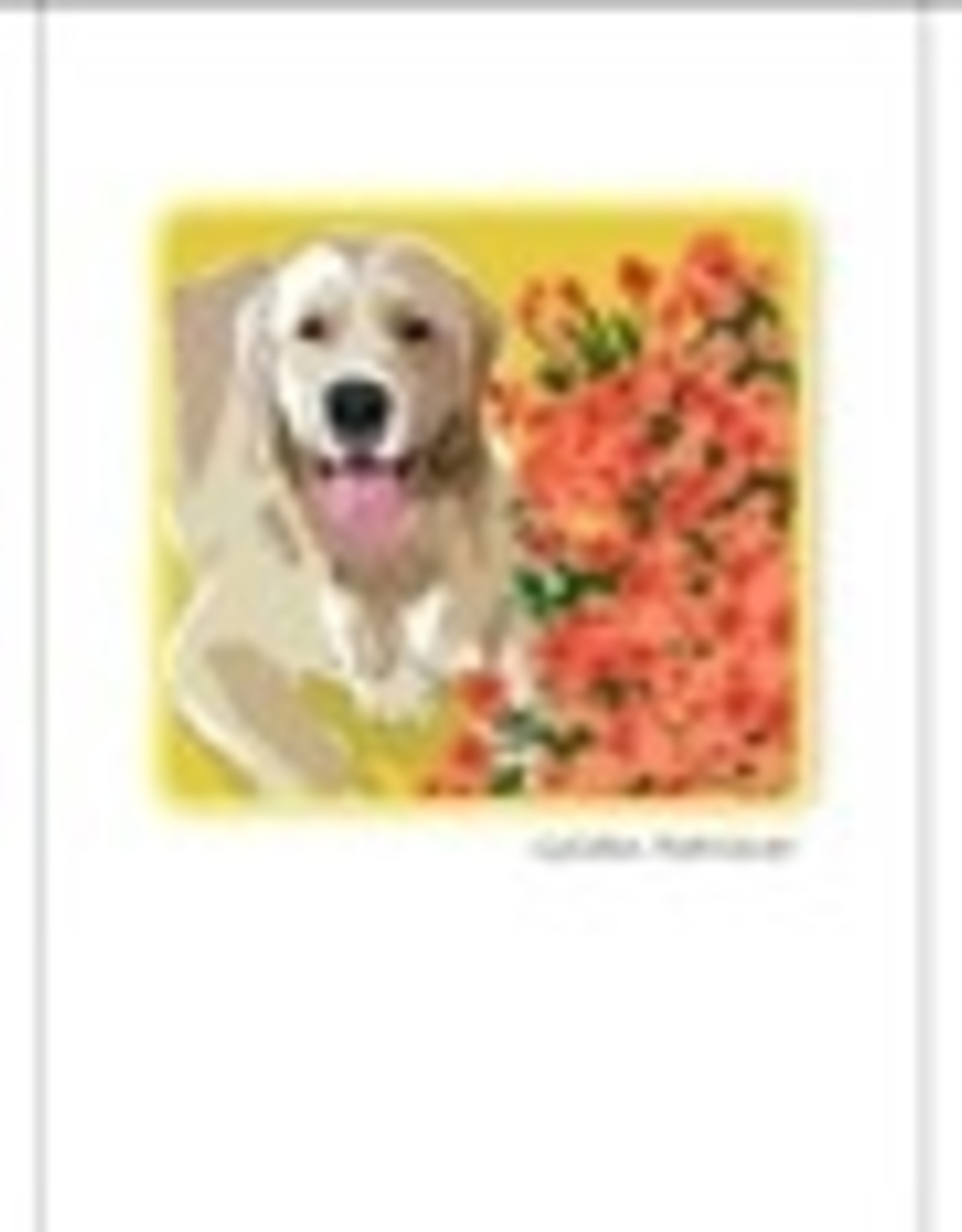 Paper Russells Golden w/flowers Notecards