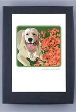 Paper Russells Golden w/flowers Notecards