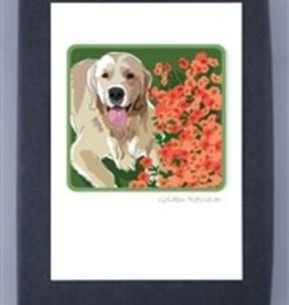 Paper Russells Golden w/flowers Notecards