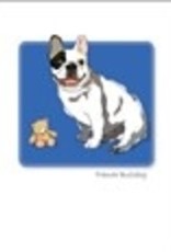 Paper Russells French Bulldog w/teddy bear Notecards