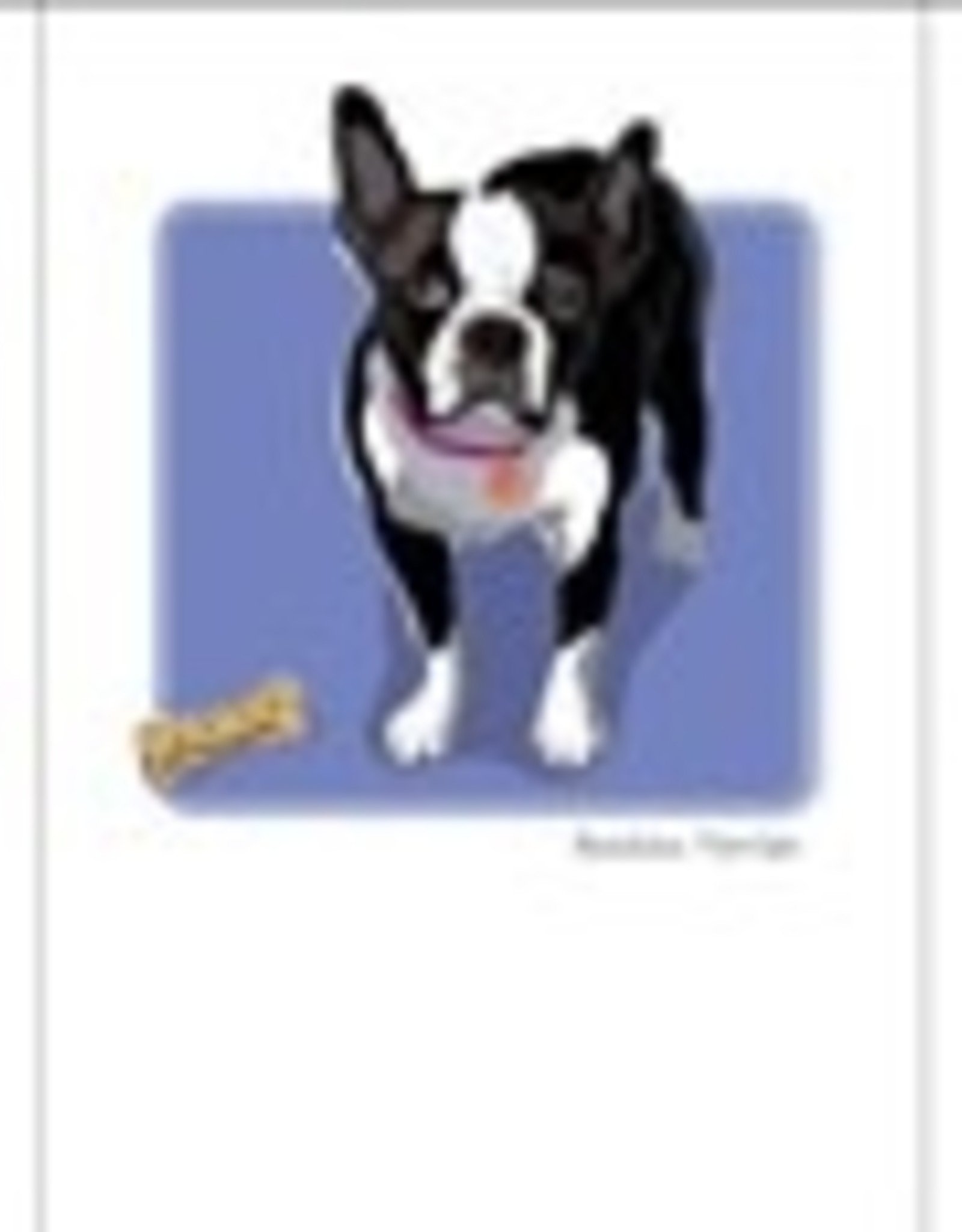 Paper Russells Boston Terrier