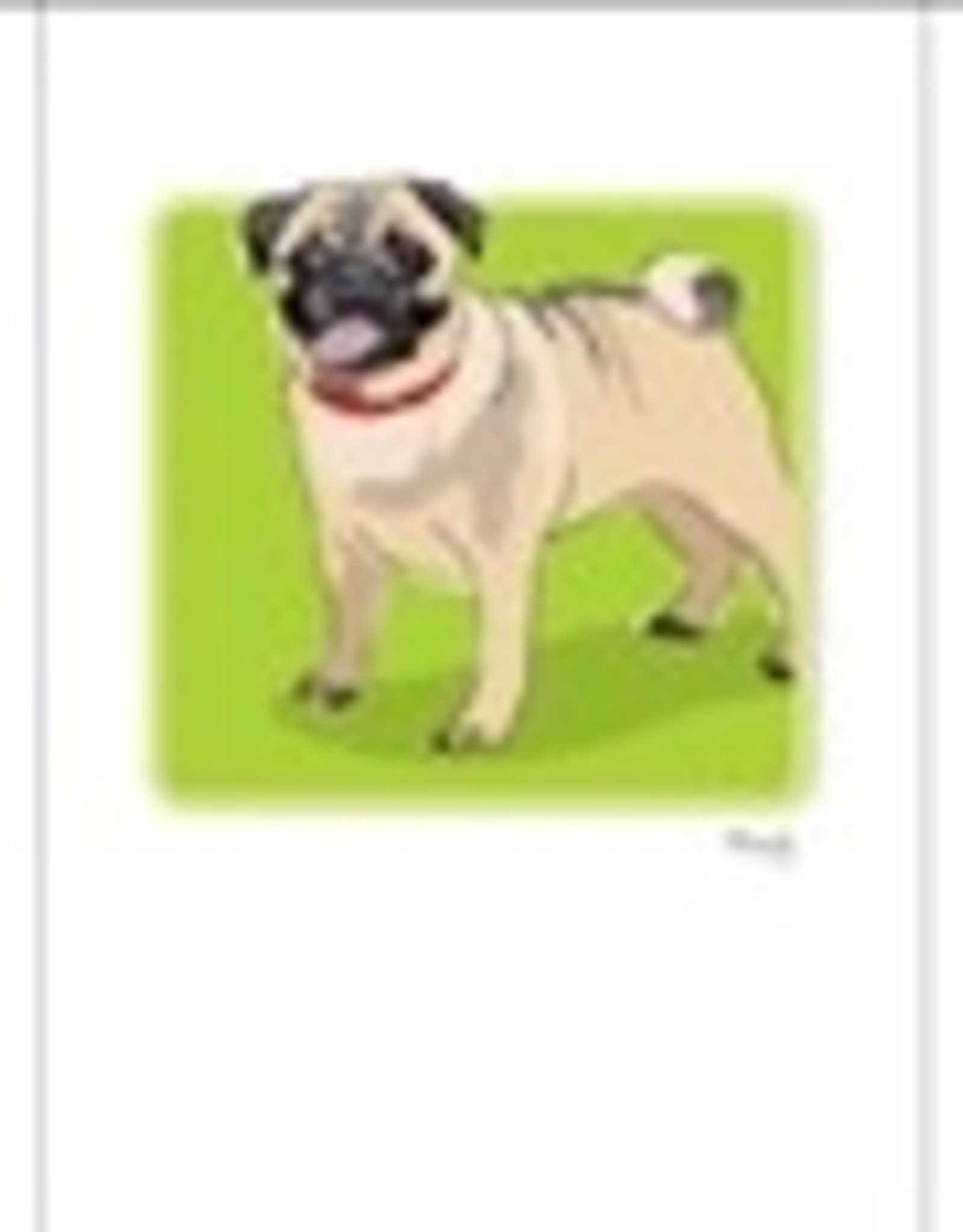 Paper Russells Pug Standing